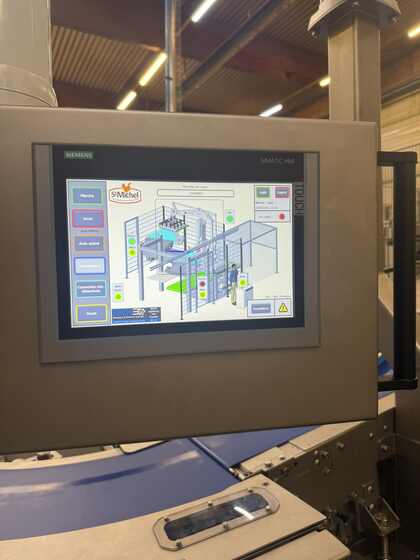 Pupitre de commande HMI Siemens SIMATIC avec interface recette St Michel, cellule de demoulage robotisee
